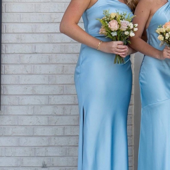 COPY - Revelry Jade Satin Dress - Picture 2 of 4